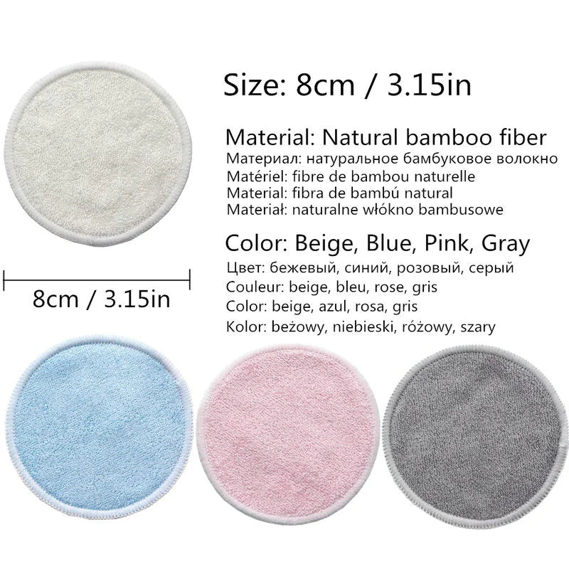 12-Pack Reusable Cotton Makeup Remover Pads – Washable & Eco-Friendly