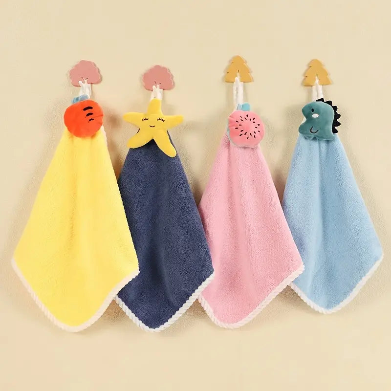 1pc Cute Finger Towels with Hanging Loops - Super Absorbent